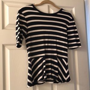 GAP Striped Peplum Top